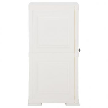 Kunststoffschrank 40x43x85,5 cm Holzdesign Angora-Weiß