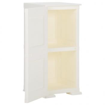 Kunststoffschrank 40x43x85,5 cm Holzdesign Angora-Weiß