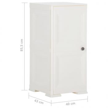 Kunststoffschrank 40x43x85,5 cm Holzdesign Angora-Weiß