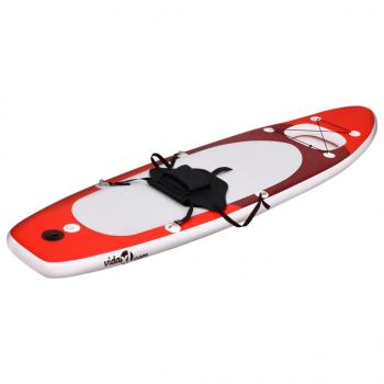 SUP-Board-Set Aufblasbar Rot 300x76x10 cm