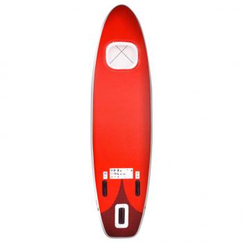 SUP-Board-Set Aufblasbar Rot 300x76x10 cm