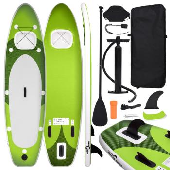 ARDEBO.de - SUP-Board-Set Aufblasbar Grün 300x76x10 cm