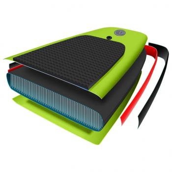 SUP-Board-Set Aufblasbar Grün 300x76x10 cm