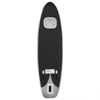 SUP-Board-Set Aufblasbar Schwarz 300x76x10 cm