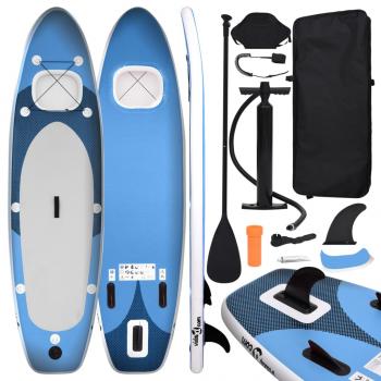 ARDEBO.de - SUP-Board-Set Aufblasbar Marineblau 360x81x10 cm