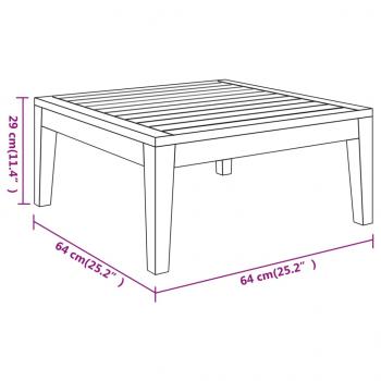 4-tlg. Garten-Lounge-Set mit Cremeweißen Kissen Akazienholz