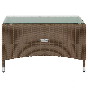 8-tlg. Garten-Lounge-Set mit Auflagen Poly Rattan Braun