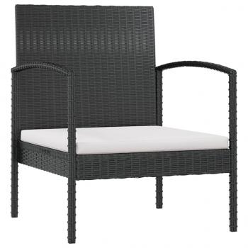 8-tlg. Garten-Lounge-Set mit Auflagen Poly Rattan Schwarz