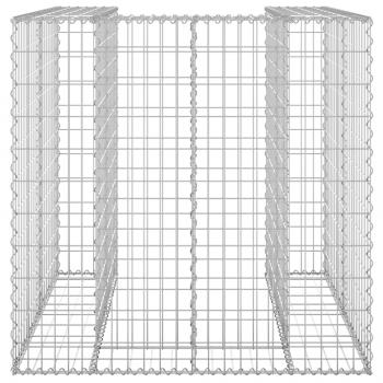 Gabionenwand für Mülltonnen Verzinkter Stahl 110x100x110 cm