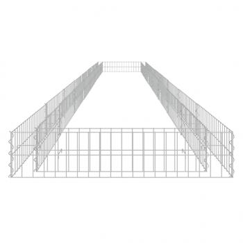  Gabionen-Hochbeet Verzinkter Stahl 800x100x20 cm