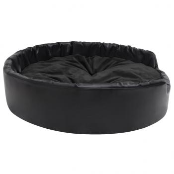 Hundebett Schwarz 99x89x21 cm Plüsch und Kunstleder