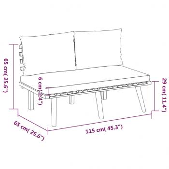 8-tlg. Garten-Lounge-Set mit Kissen Massivholz Akazie