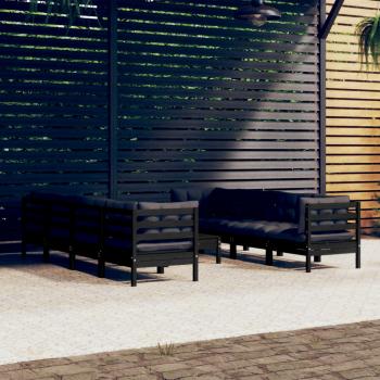 ARDEBO.de - 9-tlg. Garten-Lounge-Set mit Kissen Kiefer Massivholz