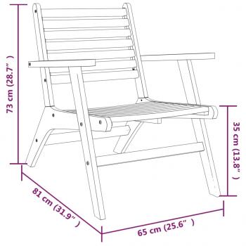 3-tlg. Bistro-Set Massivholz Akazie