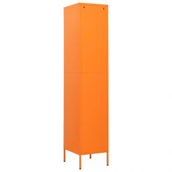 Schließfachschrank Orange 35x46x180 cm Stahl 