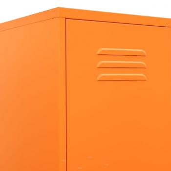 Schließfachschrank Orange 35x46x180 cm Stahl 