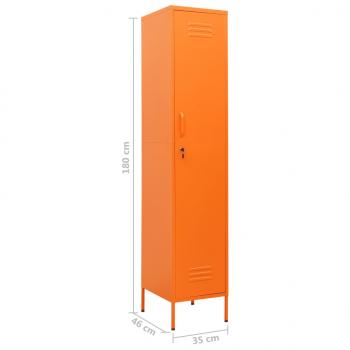 Schließfachschrank Orange 35x46x180 cm Stahl 