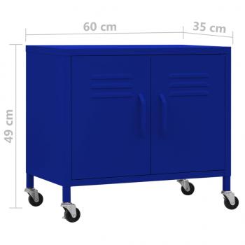 Lagerschrank Marineblau 60x35x56 cm Stahl