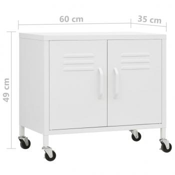 Lagerschrank Weiß 60x35x56 cm Stahl