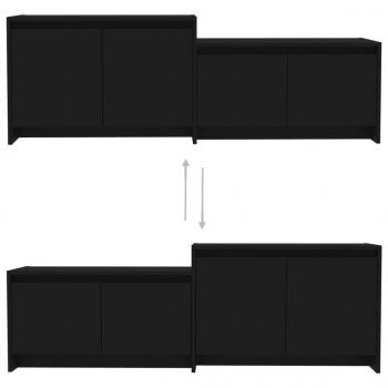 TV-Schrank Schwarz 146,5x35x50 cm Holzwerkstoff