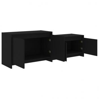 TV-Schrank Schwarz 146,5x35x50 cm Holzwerkstoff