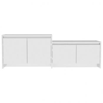 TV-Schrank Hochglanz-Weiß 146,5x35x50 cm Holzwerkstoff