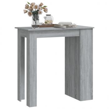 Bartisch mit Regal Grau Sonoma 102x50x103,5cm Holzwerkstoff