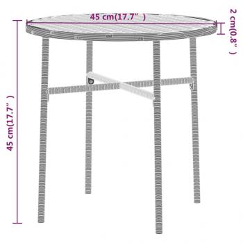 3-tlg. Garten-Essgruppe Poly Rattan Braun