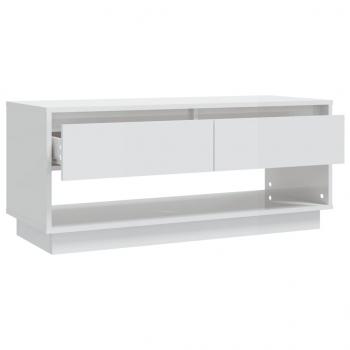 TV-Schrank Hochglanz-Weiß 102x41x44 cm Holzwerkstoff