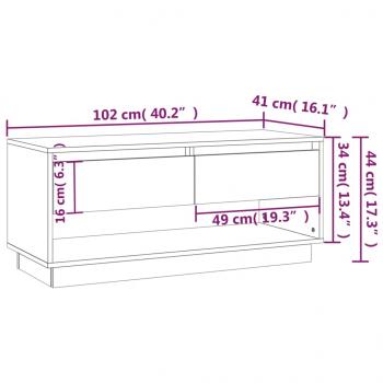 TV-Schrank Hochglanz-Weiß 102x41x44 cm Holzwerkstoff