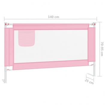 Kleinkind-Bettschutzgitter Rosa 140x25 cm Stoff