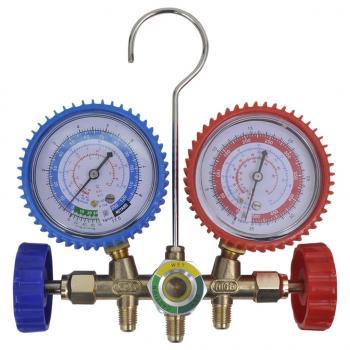 Vakuumpumpe mit 2-Wege-Verteiler-Manometer Set für Klimaanlagen