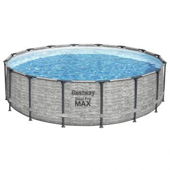 Bestway Power Steel Swimming Pool Rund 488x122 cm 