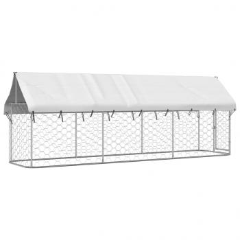 Outdoor-Hundezwinger mit Dach 400x100x150 cm