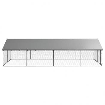 Outdoor-Hundezwinger mit Dach 600x300x150 cm