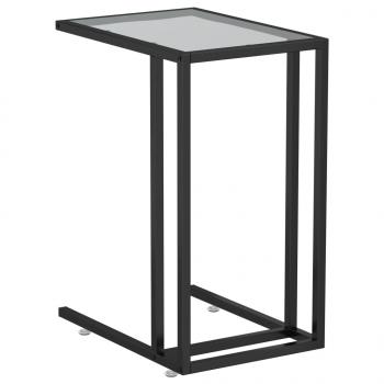 Computer-Beistelltisch Schwarz 50x35x65 cm Hartglas