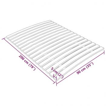 Lattenrost mit 17 Latten 90x200 cm