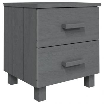 Nachttische HAMAR 2 Stk. Dunkelgrau 40x35x44,5 cm Massivholz