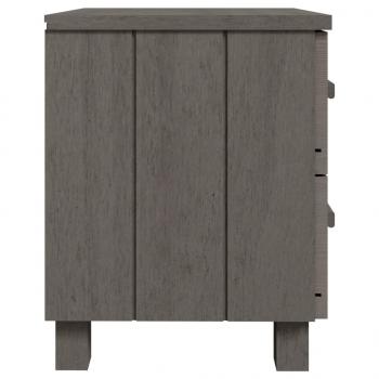 Nachttische HAMAR 2 Stk. Hellgrau 40x35x44,5 cm Massivholz