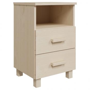 Nachttische HAMAR 2 Stk. Honigbraun 40x35x62 cm Massivholz