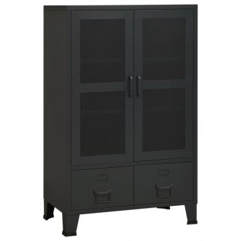 Lagerschrank Industrial Schwarz 70x40x115 cm Metall