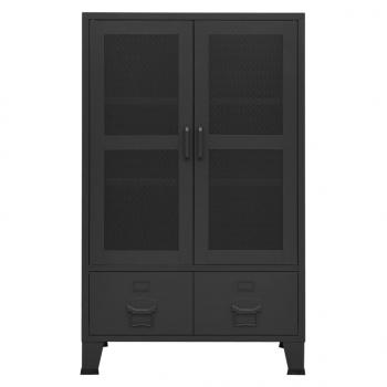 Lagerschrank Industrial Schwarz 70x40x115 cm Metall