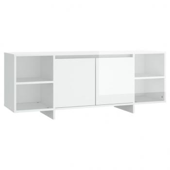 TV-Schrank Hochglanz-Weiß 130x35x50 cm Holzwerkstoff