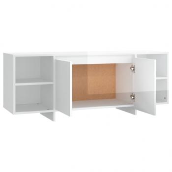 TV-Schrank Hochglanz-Weiß 130x35x50 cm Holzwerkstoff