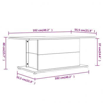 Couchtisch Sonoma-Eiche 102x55,5x40 cm Holzwerkstoff