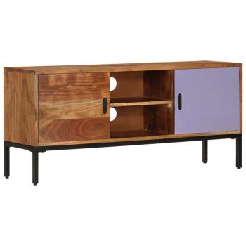 ARDEBO.de - TV-Schrank Honigbraun und Grau 110x30x50 cm Massivholz Akazie