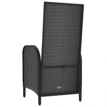 Gartenstühle 2 Stk. Poly Rattan Schwarz