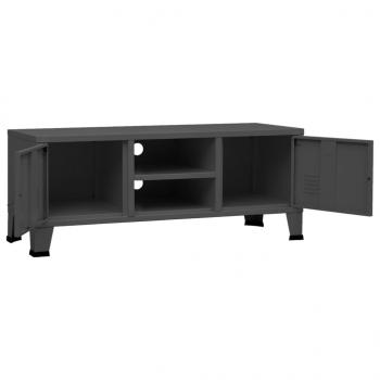 TV-Schrank Industrie-Stil Anthrazit 105x35x42 cm Metall