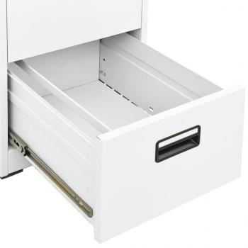 Aktenschrank Weiß 46x62x72,5 cm Stahl