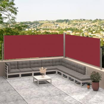 ARDEBO.de - Seitenmarkise Ausziehbar Rot 117x600 cm